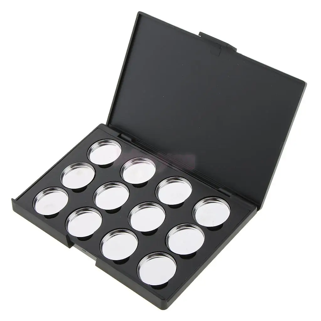 Black Empty Magnetic Palette Box Concealer Blush Eyeshadow Pressed Powder Makeup Case Organizer with 12 Pigment Tin Pots Pans
Black Empty Magnetic Palette Box Concealer Blush Eyeshadow Pressed Powder Makeup Case Organizer with 12 Pigment Tin Pots Pans