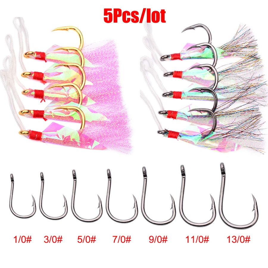 5 X 1/0# 3/0# 5/0# 7/0# 9/0# Stainless Steel Barbed Hook Saltwater Sea Fishing Hook Jigging Spoon Assist Fishhook 
5 X 1/0# 3/0# 5/0# 7/0# 9/0# Stainless Steel Barbed Hook Saltwater Sea Fishing Hook Jigging Spoon Assist Fishhook