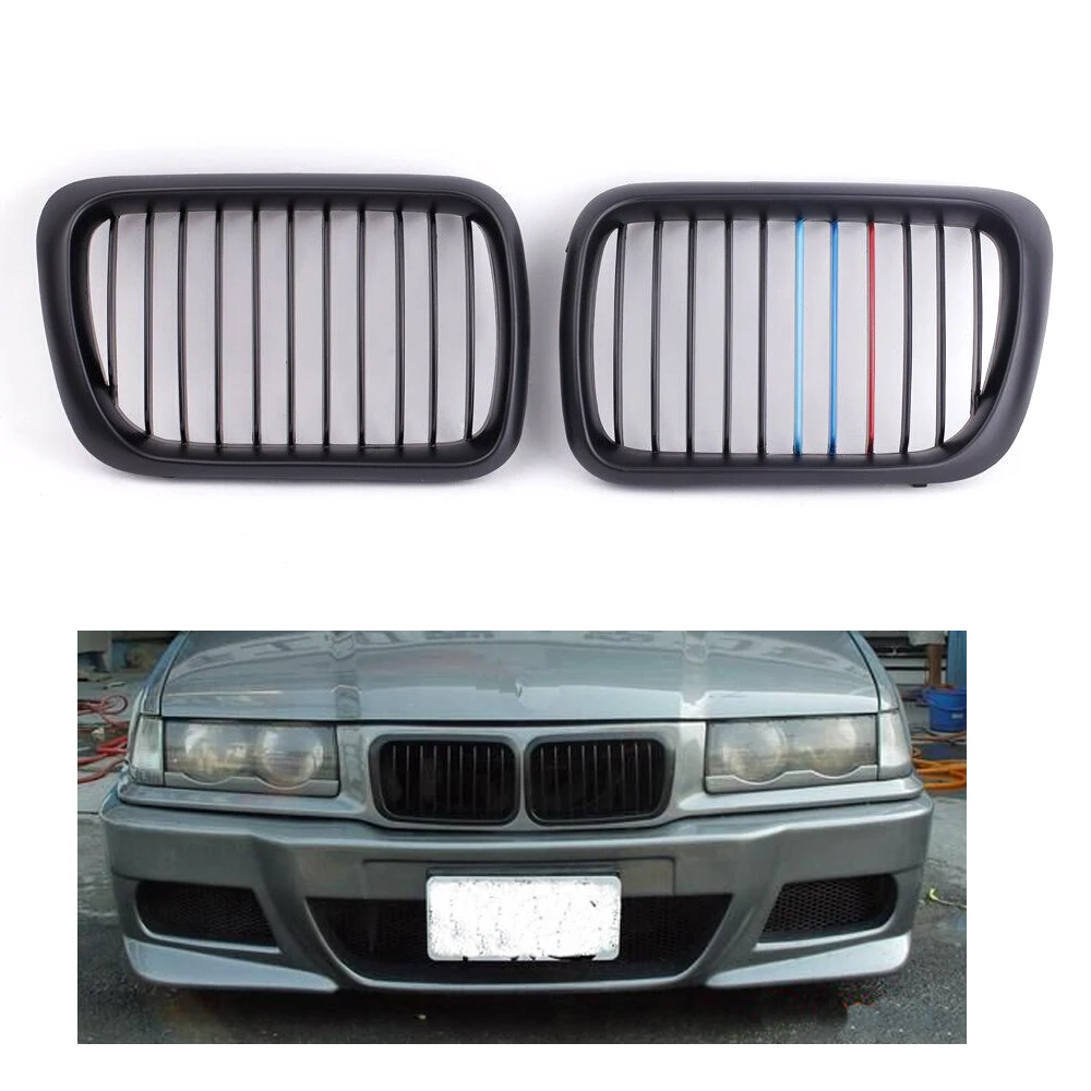 Car Grille Grill Matte Black M-Color Front Kidney fit for BMW E36 3 Series 97-99
Car Grille Grill Matte Black M-Color Front Kidney fit for BMW E36 3 Series 97-99