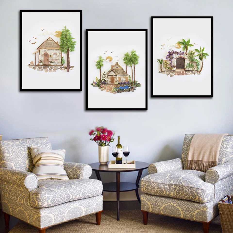Boys and Girls Room Decoration Picture Cute Cartoon Wooden House Nordic Landscape Wall Art Canvas Painting Posters and Prints
Boys and Girls Room Decoration Picture Cute Cartoon Wooden House Nordic Landscape Wall Art Canvas Painting Posters and Prints