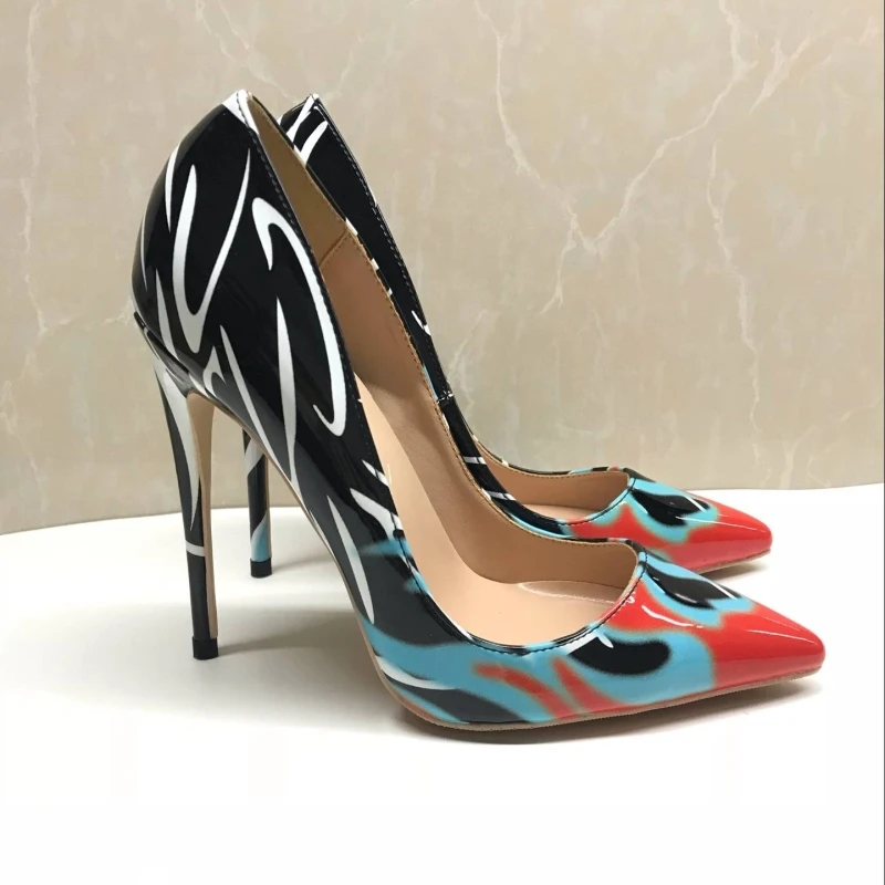 Free shipping fashion women pumps Designer Casual Black printed patent leather high heels 12cm 10cm 8cm Stiletto heeled
Free shipping fashion women pumps Designer Casual Black printed patent leather high heels 12cm 10cm 8cm Stiletto heeled