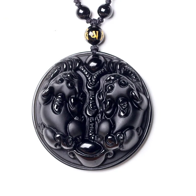 Drop Shipping Natural Black Obsidian Pendant Amulet Brave Troops Necklace Fine Crystal Jewelry For Women Men
Drop Shipping Natural Black Obsidian Pendant Amulet Brave Troops Necklace Fine Crystal Jewelry For Women Men