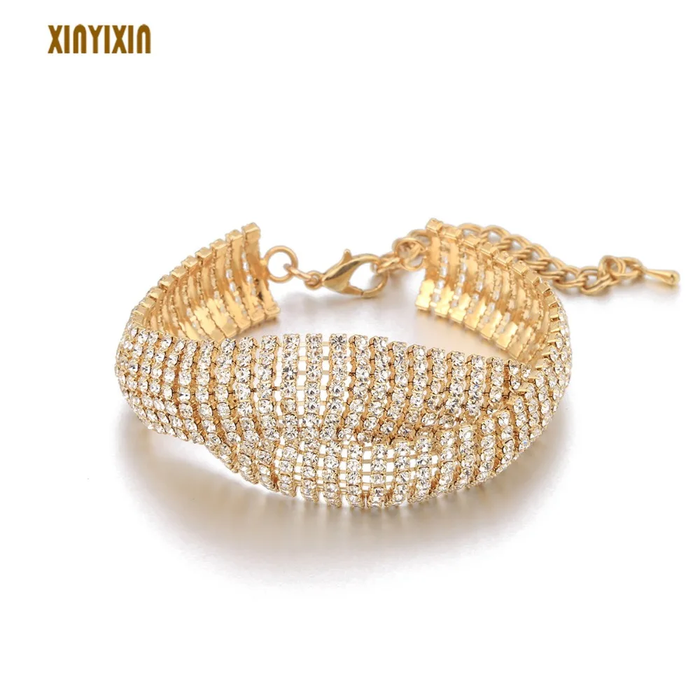 Luxury Gold Plated Crystal Twist Bracelet For Women Punk Style Adjustable Bracelet Bangle Party Prom Gifts 2020 Fashion Jewelry
Luxury Gold Plated Crystal Twist Bracelet For Women Punk Style Adjustable Bracelet Bangle Party Prom Gifts 2020 Fashion Jewelry