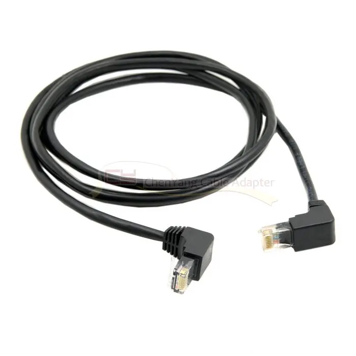 Вниз двойной 90 правый угловой изгиб 8P8C FTP STP UTP Cat 5e папа-папа Lan Ethernet сетевой