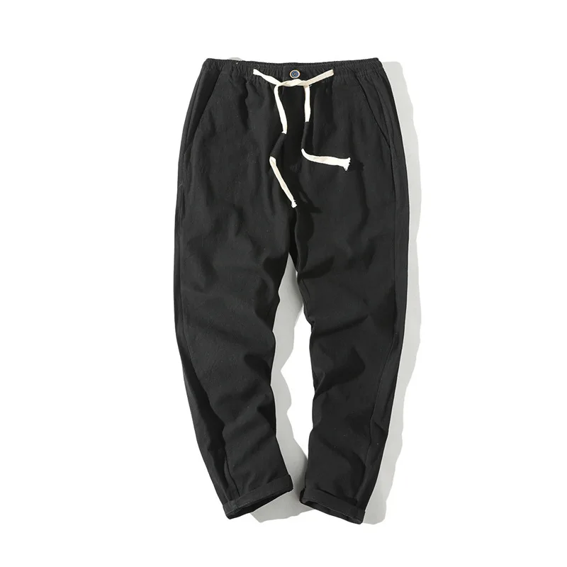 #2608 Summer Casual Cotton Linen Pants Mens Elastic Waist Black White Ankle-length Trouser Thin Pleated Joggers Plus Size 5XL
#2608 Summer Casual Cotton Linen Pants Mens Elastic Waist Black White Ankle-length Trouser Thin Pleated Joggers Plus Size 5XL