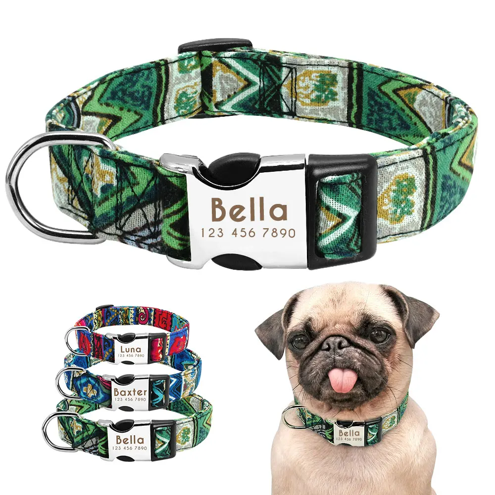 Custom Pet Dog Collar Personalized Nylon Collar Perro Nameplate Tag Collars Engraved For Medium Large Dogs Pug French Bulldog
Custom Pet Dog Collar Personalized Nylon Collar Perro Nameplate Tag Collars Engraved For Medium Large Dogs Pug French Bulldog