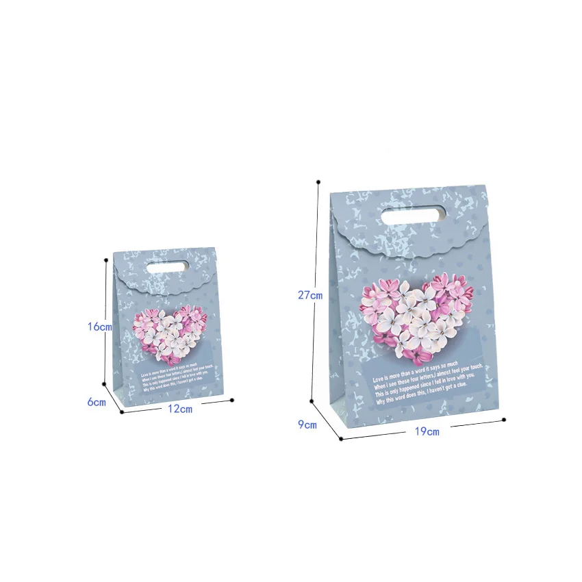 10 Pcs/lot European-style pansy paper bag Pink Blue Creative gift bag Recyclable Bag Fashionable Gift Paper Bags 
10 Pcs/lot European-style pansy paper bag Pink Blue Creative gift bag Recyclable Bag Fashionable Gift Paper Bags