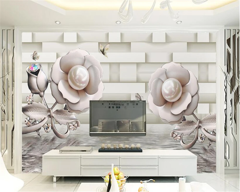 beibehang Classic stylish interior wall paper three-dimensional rose water reflection TV backdrop papel de parede 3d wallpaper
beibehang Classic stylish interior wall paper three-dimensional rose water reflection TV backdrop papel de parede 3d wallpaper