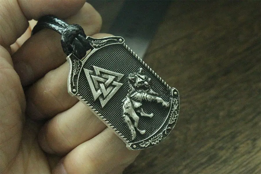 Lanseis 10 шт. Викинг один волк и орел норвежский кулон Valknut мужское ожерелье Vegvisir
