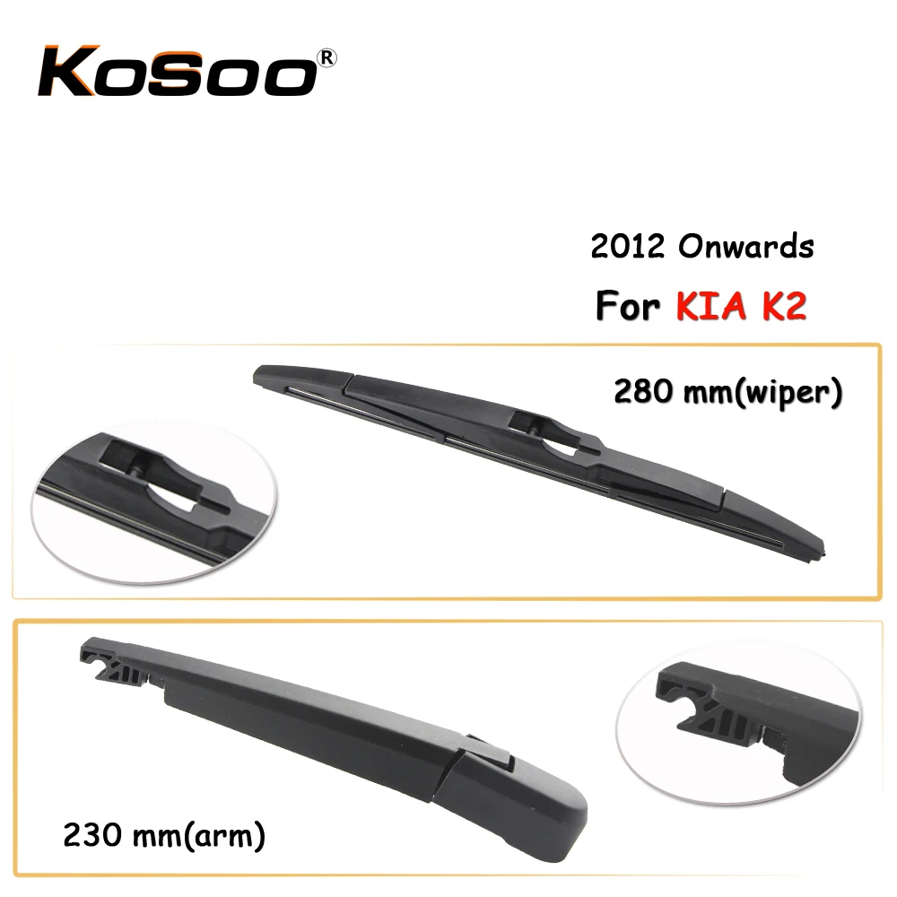 KOSOO Auto Rear Car Wiper Blade For KIA K2,280 mm 2012 Onwards Rear Window Windshield Wiper Blades Arm,Car Accessories Styling
KOSOO Auto Rear Car Wiper Blade For KIA K2,280 mm 2012 Onwards Rear Window Windshield Wiper Blades Arm,Car Accessories Styling
