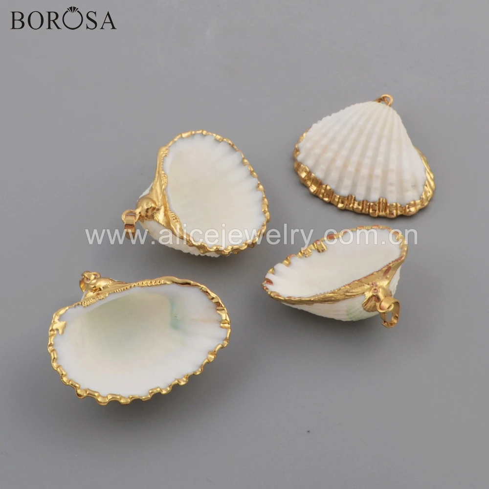BOROSA 10PCS Natural White Shell Scallop Pendant Beads New Design Shell Jewelry Making G1776
BOROSA 10PCS Natural White Shell Scallop Pendant Beads New Design Shell Jewelry Making G1776
