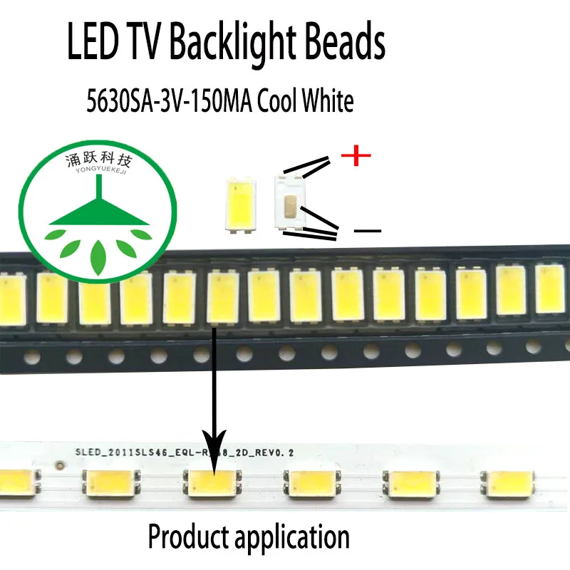 100Pcs/lot new 5630 3v 150ma lamp beads cool white for repair led lcd tv backlight light bar chip hot
100Pcs/lot new 5630 3v 150ma lamp beads cool white for repair led lcd tv backlight light bar chip hot
