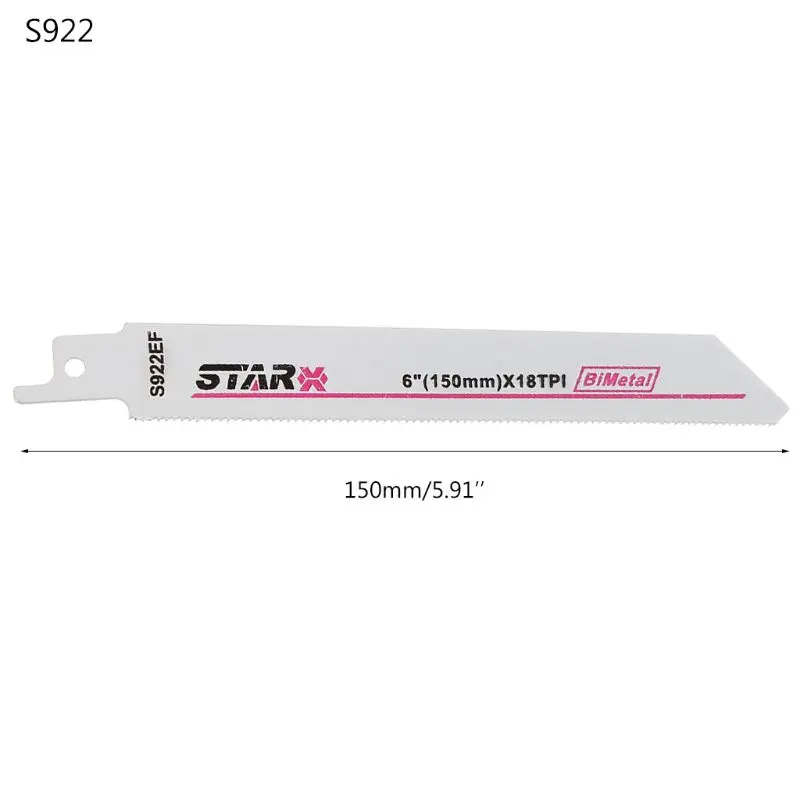 Bi-Metal S922EF 150mm 6" Reciprocating Saw Blade Effective For Cutting Wood Woodworking
Bi-Metal S922EF 150mm 6" Reciprocating Saw Blade Effective For Cutting Wood Woodworking