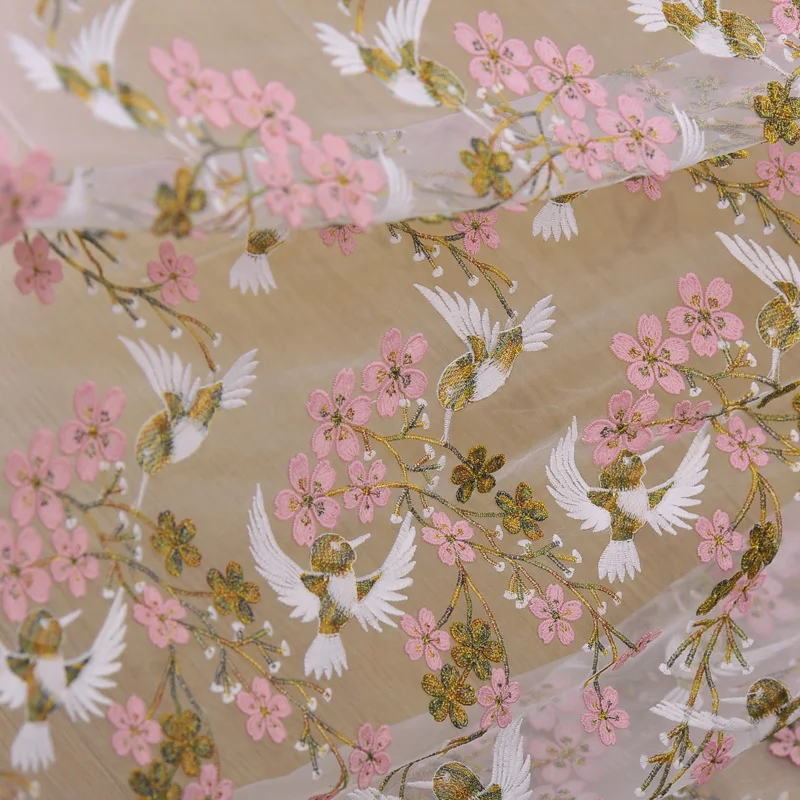 150CM Wide 31MM Pink Embroideried White Polyester Lace Fabric for Spring Summer Wedding Evening Dress J164
150CM Wide 31MM Pink Embroideried White Polyester Lace Fabric for Spring Summer Wedding Evening Dress J164