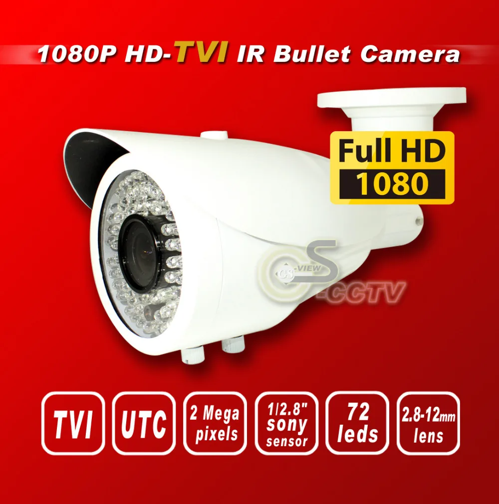 Бесплатная доставка TVI F90 1080P 1/2. 8 sony 2M датчик безопасности камера 72IR 2 12 мм объектив