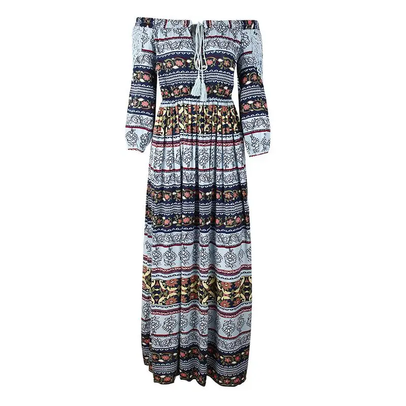 Women Maxi Dress Off Shoulder Three Quarter Femme Vestidos Floral Print Summer Causal Beach Dress WS8804C
Women Maxi Dress Off Shoulder Three Quarter Femme Vestidos Floral Print Summer Causal Beach Dress WS8804C