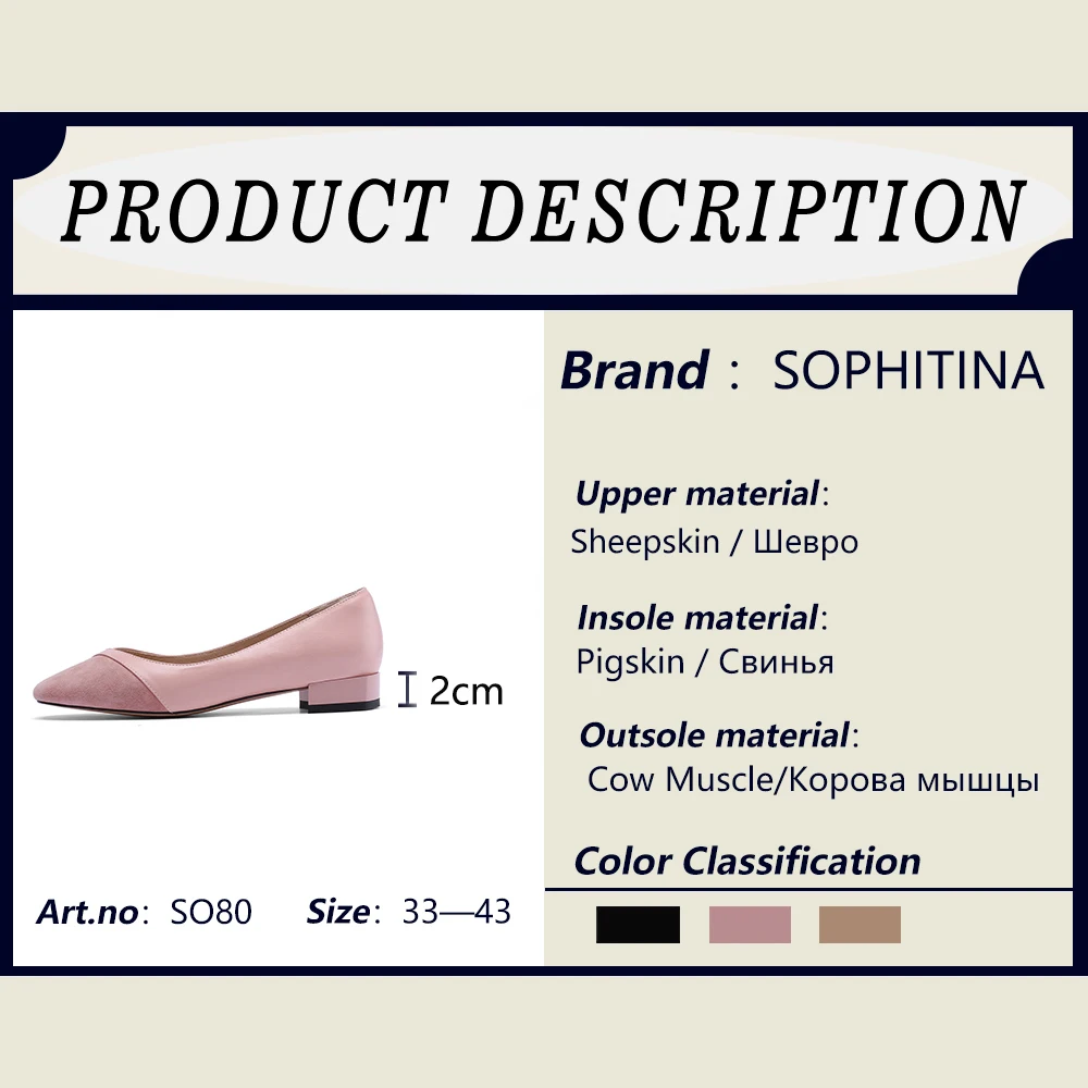 SOPHITINA Women's Leisure Pumps Fashion Shallow Comfortable Genuine Leather Large Size Shoes Spring Handmade Casual Pumps SO80
SOPHITINA Women's Leisure Pumps Fashion Shallow Comfortable Genuine Leather Large Size Shoes Spring Handmade Casual Pumps SO80