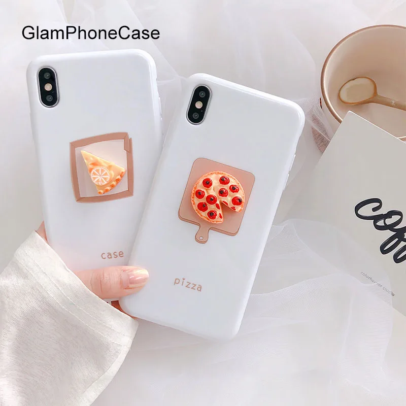 GlamPhoneCase трехмерный чехол для телефона с пиццей iPhone X XS Max XR мягкий силиконовый 7 8 6 6s