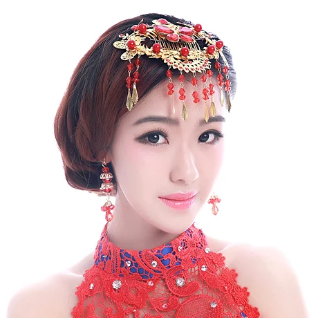 Wholesale Chinese Red Tassel Wedding Hair Accessories Bridal Hair Jewelry comb Styl
Wholesale Chinese Red Tassel Wedding Hair Accessories Bridal Hair Jewelry comb Styl