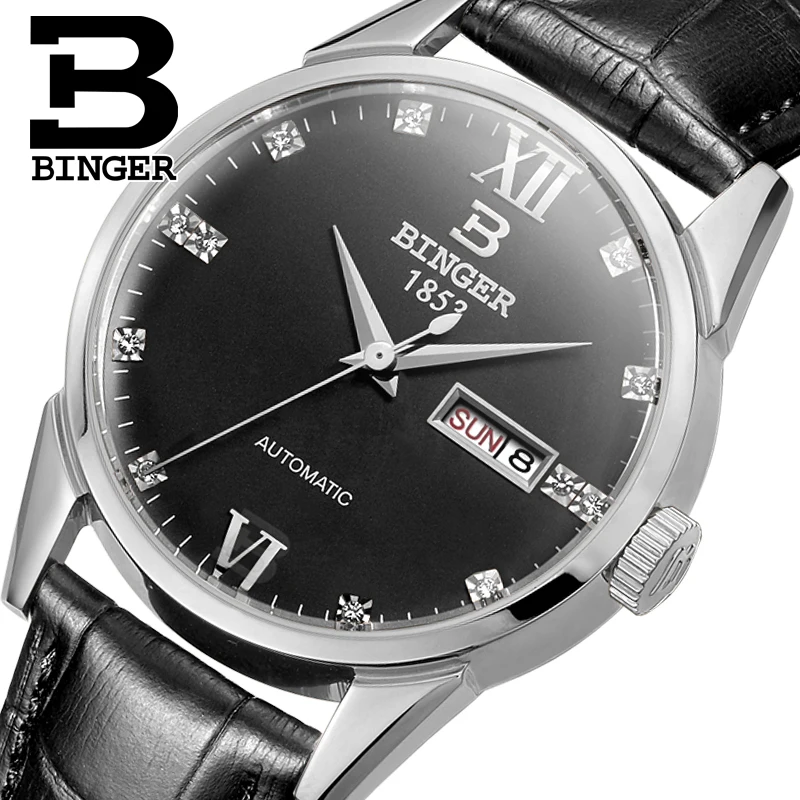 New Switzerland men's watch luxury brand Wristwatches BINGER Automatic Mechanical Watches Men Diamond waterproof Clocks B1128-15
New Switzerland men's watch luxury brand Wristwatches BINGER Automatic Mechanical Watches Men Diamond waterproof Clocks B1128-15