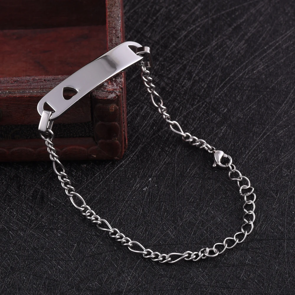 IJL0170 Stainless Steel High Quality Thin Slice Chain Engraved Keepsake Bracelet Memorial Souvenir Bracelet Jewelry
IJL0170 Stainless Steel High Quality Thin Slice Chain Engraved Keepsake Bracelet Memorial Souvenir Bracelet Jewelry