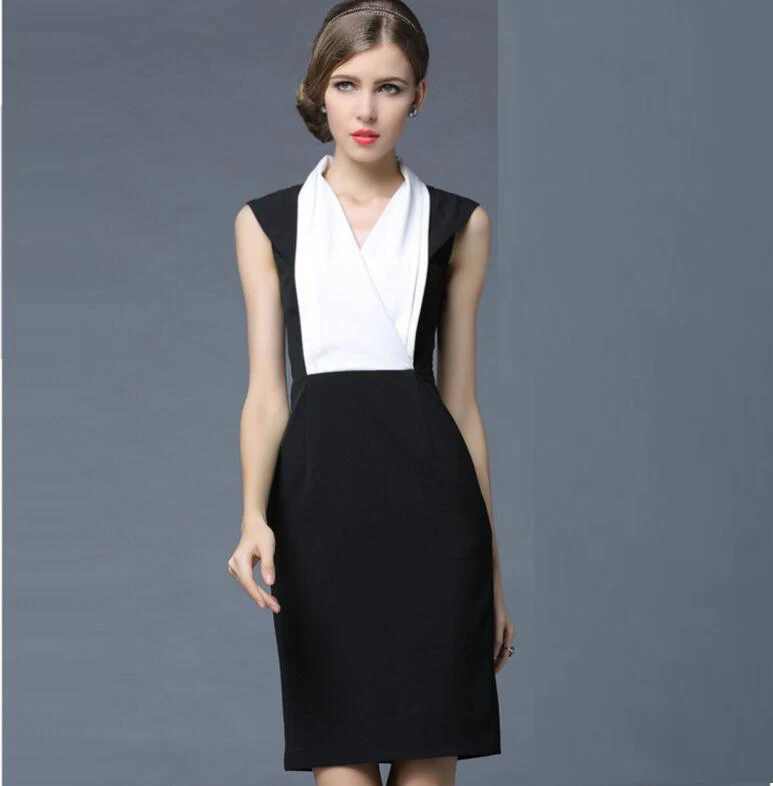 Summer Plus Size Dresses Women V-Neck White Black Office Lady Mini Party dress Slim Fashion High Quality Clothing Free Shipping
Summer Plus Size Dresses Women V-Neck White Black Office Lady Mini Party dress Slim Fashion High Quality Clothing Free Shipping