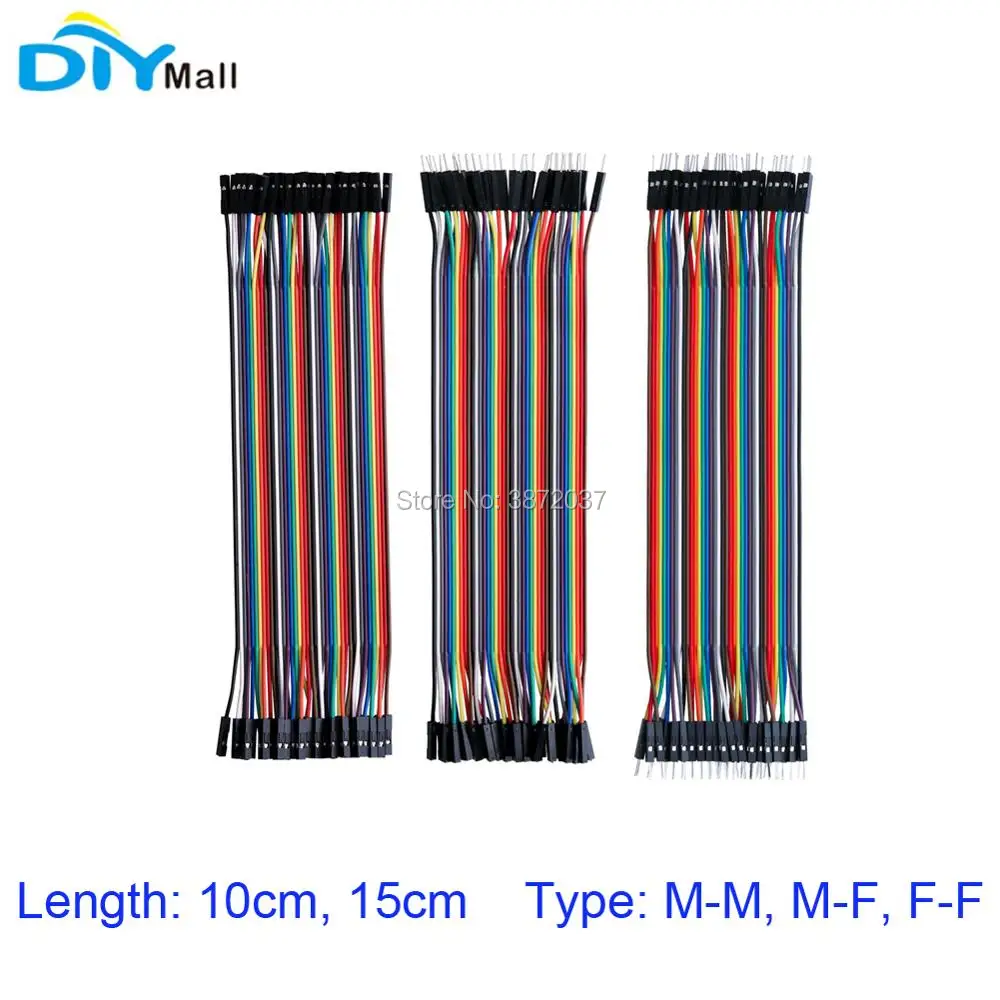 40Pin 2.54mm 10cm 15cm Breadboard Jumper Wire Dupont Cable Male to Male M-M Male to Female M-F Female to Female F-F for Arduino
40Pin 2.54mm 10cm 15cm Breadboard Jumper Wire Dupont Cable Male to Male M-M Male to Female M-F Female to Female F-F for Arduino