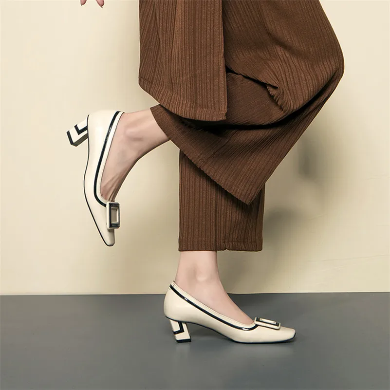 CONASCO Elegant Women Buckles Office Pumps Genuine Leather Spring Summer Slip On Party Wedding Shoes Woman High Heels Pumps
CONASCO Elegant Women Buckles Office Pumps Genuine Leather Spring Summer Slip On Party Wedding Shoes Woman High Heels Pumps