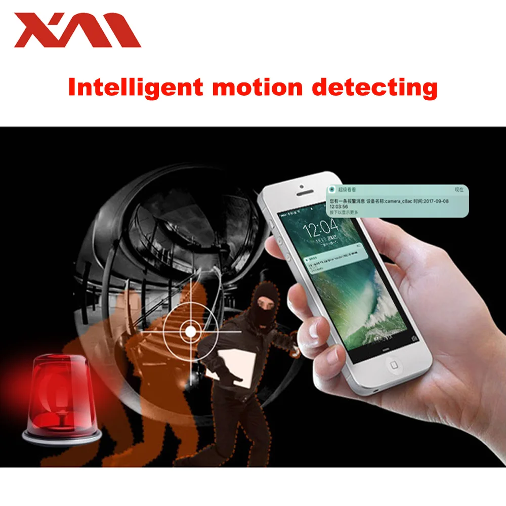IP камера XM 1080P Беспроводная с поддержкой Wi Fi и CMOS датчиком движения|security camera dvr