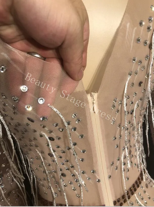 Sparkly Crystals Silver Tassels Jumpsuit Sexy Nightclub Female DJ Singer Costume Prom Party Catwalk Performance Stage Bodysuit
Sparkly Crystals Silver Tassels Jumpsuit Sexy Nightclub Female DJ Singer Costume Prom Party Catwalk Performance Stage Bodysuit