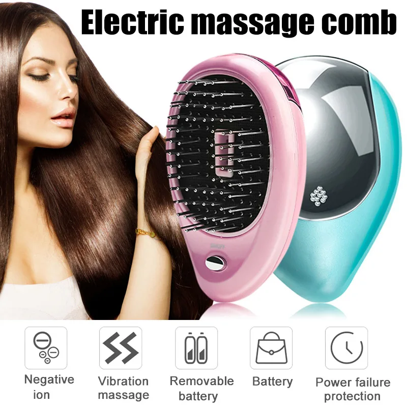 High Quality Hot Sale Magic Portable Electric Ionic Hairbrush Mini Ion Vibration Hair Brush Comb Head Massager For Styling
High Quality Hot Sale Magic Portable Electric Ionic Hairbrush Mini Ion Vibration Hair Brush Comb Head Massager For Styling