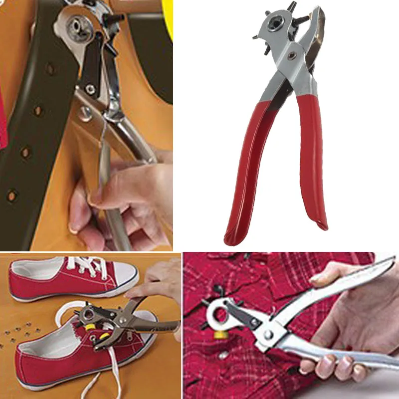 Leather Belt Hole Punch Plier Eyelet Puncher Revolve Sewing Machine Bag Setter Tool Watchband Strap Household leathercraft
Leather Belt Hole Punch Plier Eyelet Puncher Revolve Sewing Machine Bag Setter Tool Watchband Strap Household leathercraft