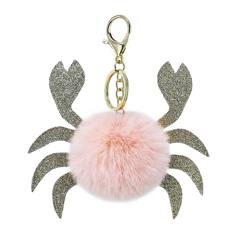 New sequined crab hairball key buckle imitating otter rabbit hair fashion lady bag hanging piece
New sequined crab hairball key buckle imitating otter rabbit hair fashion lady bag hanging piece
