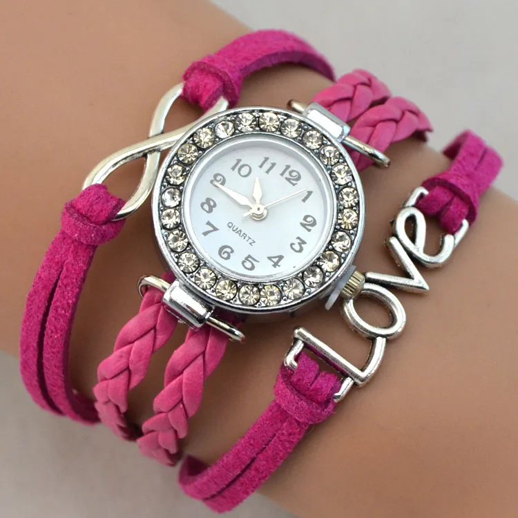 Infinity Heart Suede PU Leather Rhinestone Fashion Women Bracelet Watch Luxurious Female Gift
Infinity Heart Suede PU Leather Rhinestone Fashion Women Bracelet Watch Luxurious Female Gift