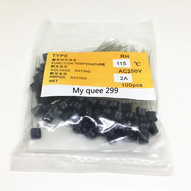 50 шт. Новый тепловой предохранитель RH 115 градусов 2A 250V|thermal fuse 2a|thermal fusethermal 2a 250v |