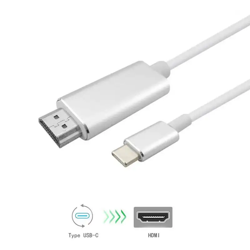 2m USB-C Type C к HDMI 4K HD кабель адаптер для iMac MacBook Pro Galaxy S8 S9 Note8 Dell XPS USB3.1 Преобразование