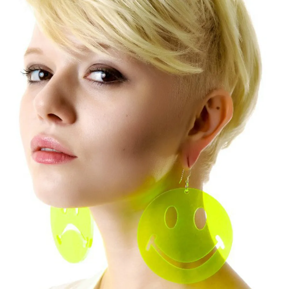 FishSheep Large Neon Color Acrylic Happy Face Dangle Earring Hip Hop Big Fluorescent Drop Earrings 2019 New Night Club Jewelry
FishSheep Large Neon Color Acrylic Happy Face Dangle Earring Hip Hop Big Fluorescent Drop Earrings 2019 New Night Club Jewelry