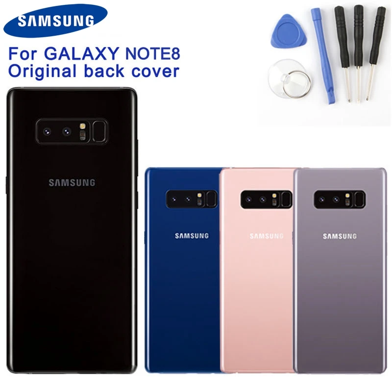 Оригинальный чехол для задней панели Samsung задняя крышка из стекла Galaxy Note 8 Note8 N9500