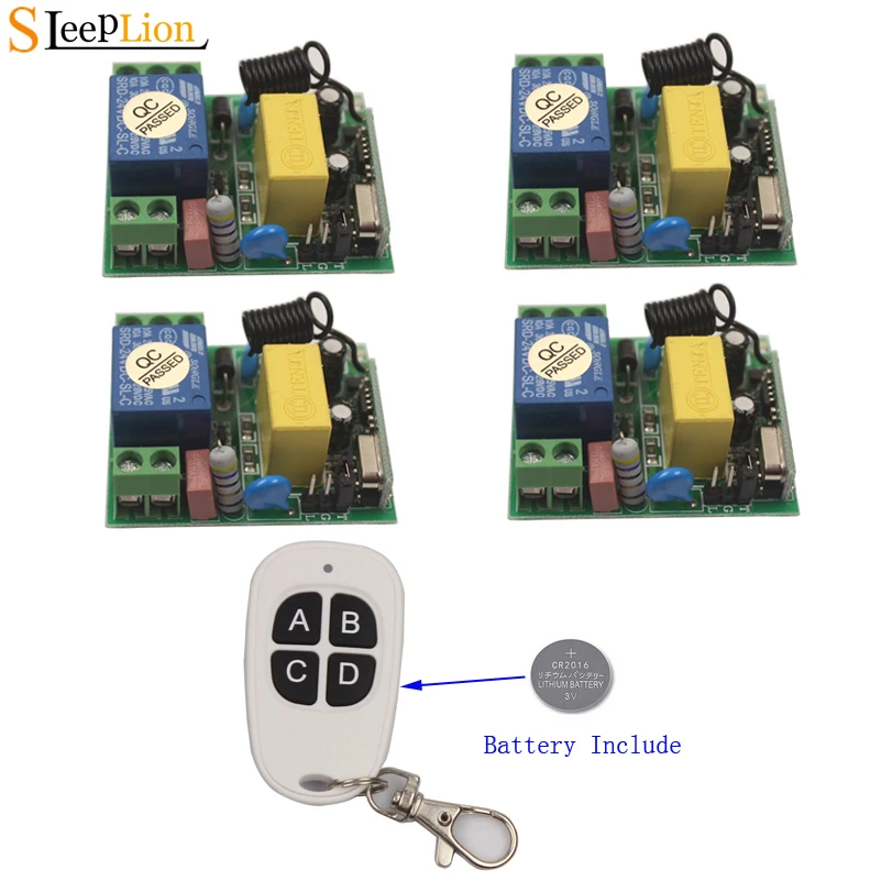 Sleeplion 433MHz Wireless Remote Control Switch 220V 110V 1CH Relay Learning Code Receiver Module Light Lamp Controller 315MHz
Sleeplion 433MHz Wireless Remote Control Switch 220V 110V 1CH Relay Learning Code Receiver Module Light Lamp Controller 315MHz
