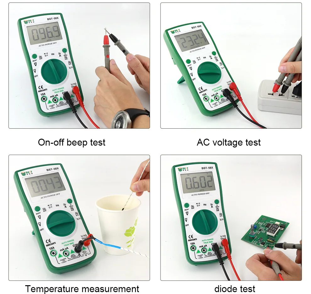 Digital Multimeter NCV Frequency Auto Power off AC DC Voltage Ammeter Current 1pcs
Digital Multimeter NCV Frequency Auto Power off AC DC Voltage Ammeter Current 1pcs