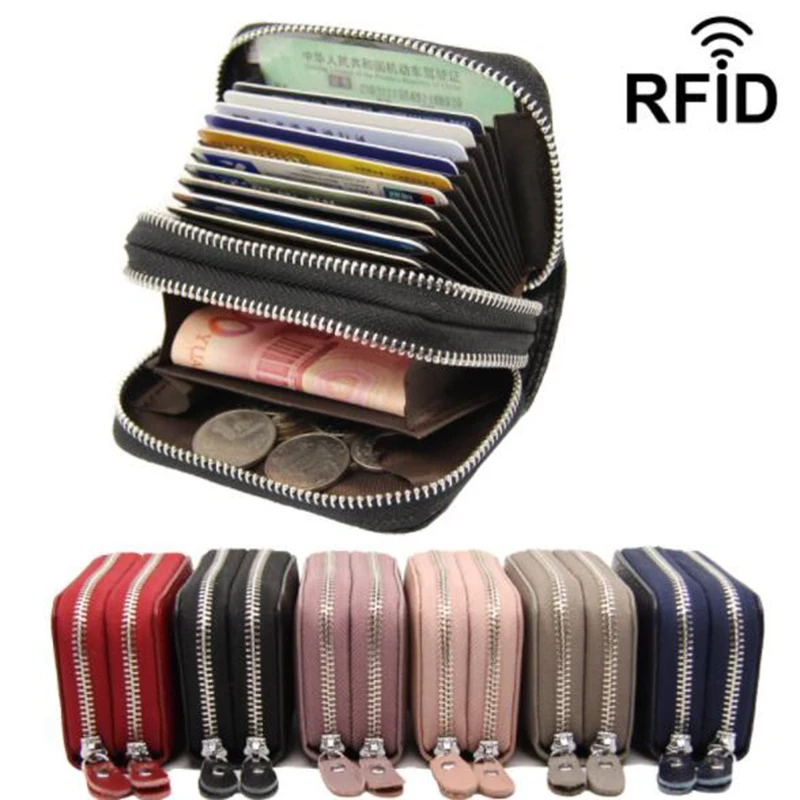 Genuine Leather Women Business Card Holder Wallet Double Zipper Bank Credit Card Case ID Holders RFID Wallet Coin Purse Red Pink
Genuine Leather Women Business Card Holder Wallet Double Zipper Bank Credit Card Case ID Holders RFID Wallet Coin Purse Red Pink