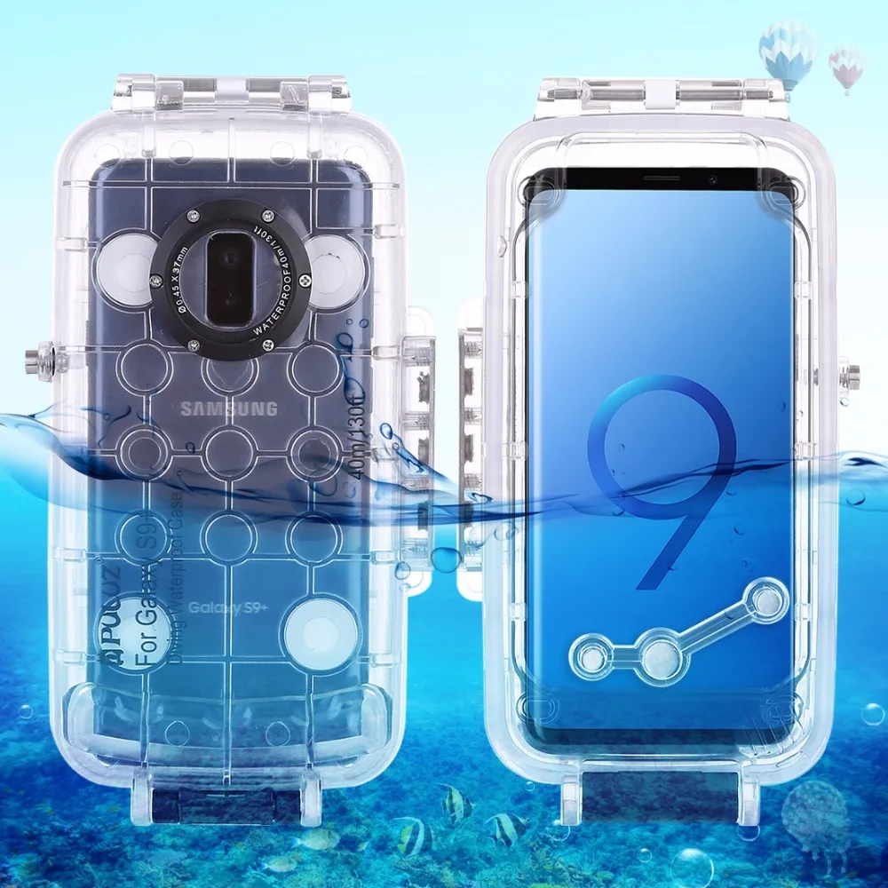 PULUZ 40m / 130ft S9 S9+ Waterproof Diving Housing Photo Video Taking Underwater Cover Case for Samsung Galaxy S9 S9+ Plus
PULUZ 40m / 130ft S9 S9+ Waterproof Diving Housing Photo Video Taking Underwater Cover Case for Samsung Galaxy S9 S9+ Plus
