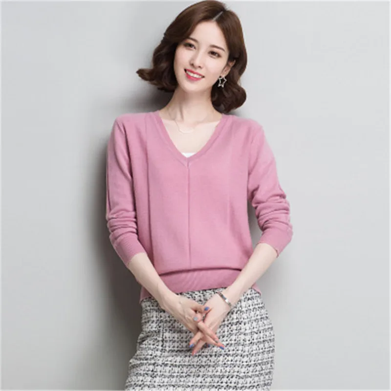 100%wool solid knit women korean style Vneck loose pullover sweater black 4color M-L
100%wool solid knit women korean style Vneck loose pullover sweater black 4color M-L