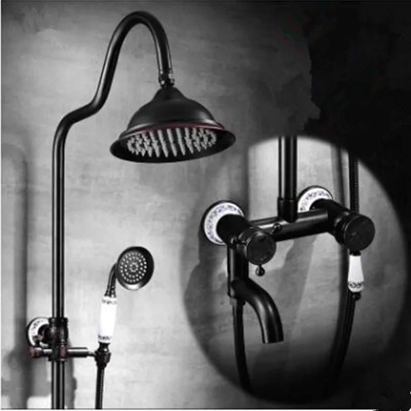 All-copper black shower shower set American black antique shower ware ceramics three-stop shower sprinkler
All-copper black shower shower set American black antique shower ware ceramics three-stop shower sprinkler