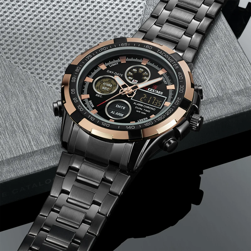 2019 MIZUMS men luxury business quartz bracelet wristwatches male dual dispaly water resistant watches clock relogio masculino
2019 MIZUMS men luxury business quartz bracelet wristwatches male dual dispaly water resistant watches clock relogio masculino