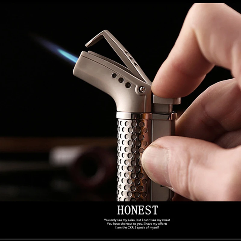 Outdoor Portable Windproof Butane Jet Lighter Turbo Torch Lighter Key Ring Metal Cigar Lighter Gift NO Gas
Outdoor Portable Windproof Butane Jet Lighter Turbo Torch Lighter Key Ring Metal Cigar Lighter Gift NO Gas