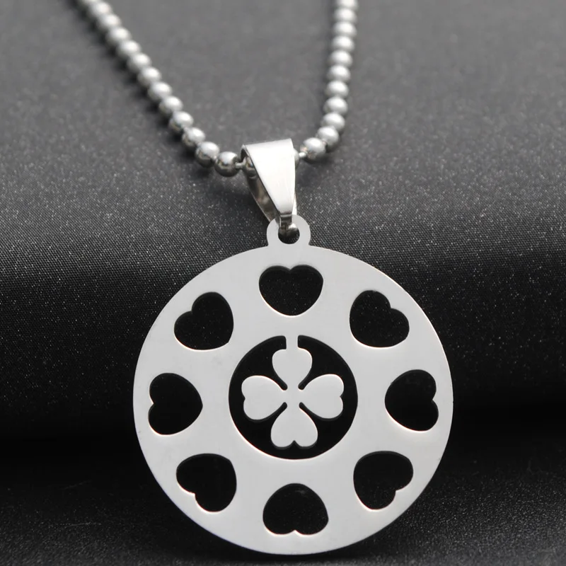 stainless steel lucky love heart four-leaf clover necklace love petal flower small grass plant amulet geometric round necklace
stainless steel lucky love heart four-leaf clover necklace love petal flower small grass plant amulet geometric round necklace