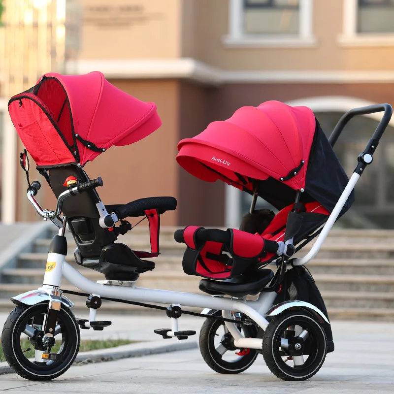 New twins two children tricycle double bike seat baby push pedal baby carriage stroller, back seat can be lie down
New twins two children tricycle double bike seat baby push pedal baby carriage stroller, back seat can be lie down