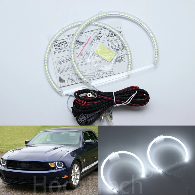 Для ford mustang 2010 2011 2012 ультра яркие SMD белые светодиодные глаза ангела лм 12 В