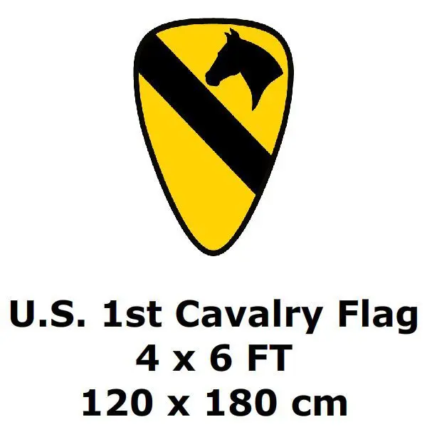 U.S. 1st Cavalry Flag 4` x 6` FT 100D Polyester Large USA US United States American Army Cavalry Division Flags and Banners
U.S. 1st Cavalry Flag 4` x 6` FT 100D Polyester Large USA US United States American Army Cavalry Division Flags and Banners